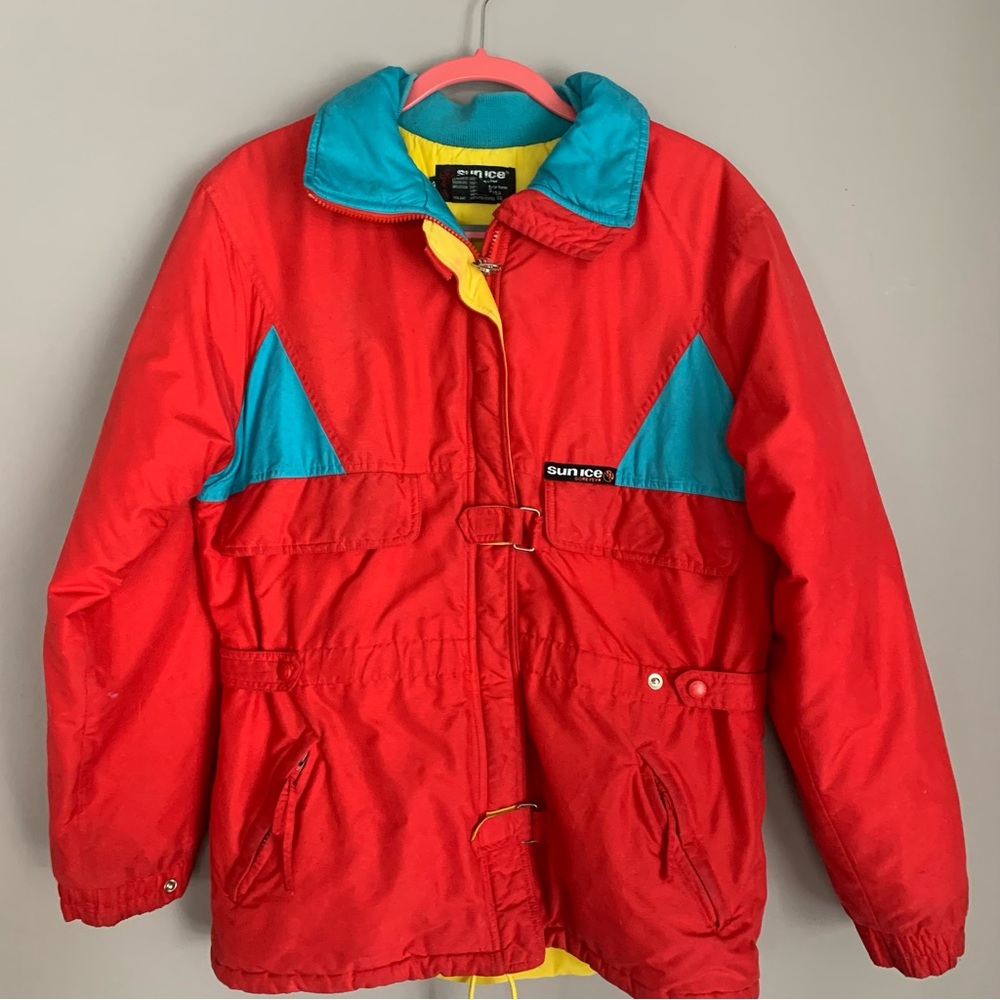 Vintage Sun Ice Jacket Prinary Coloues Olympic Games